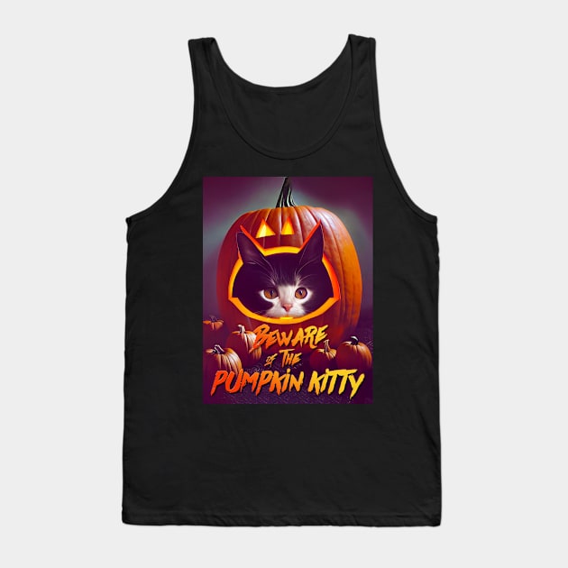 Beware Of The Pumpkin Kitty Tank Top by Fresh! Printsss ™